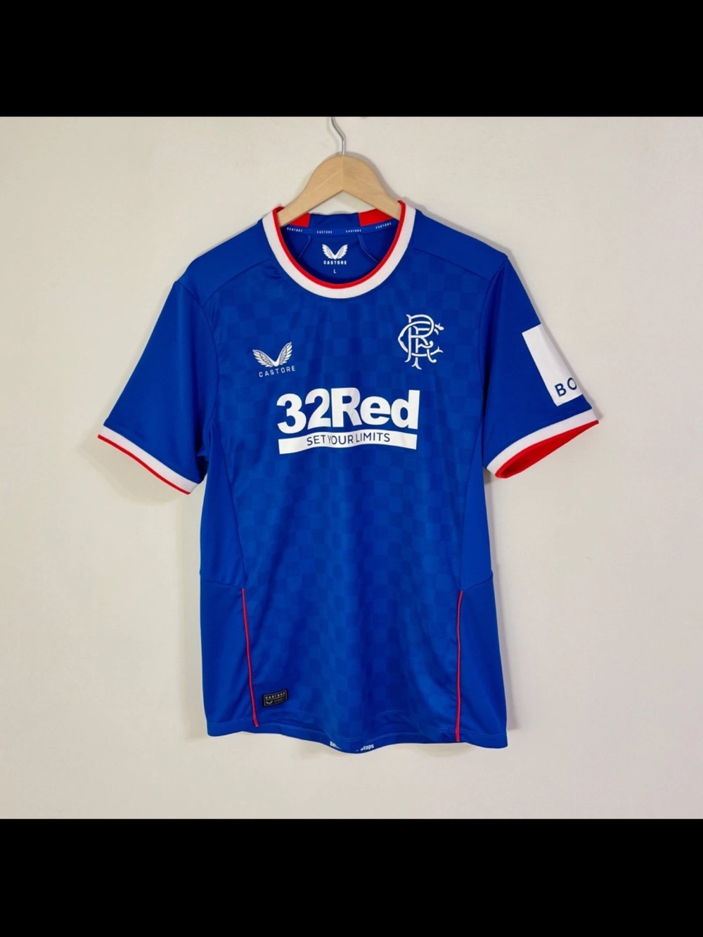 Rangers FC Home Shirt Castore 32Red Men’s Size L